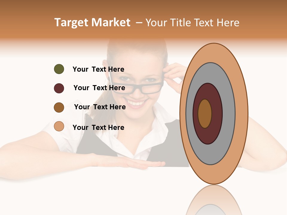 Glasses Businesswoman  PowerPoint Template