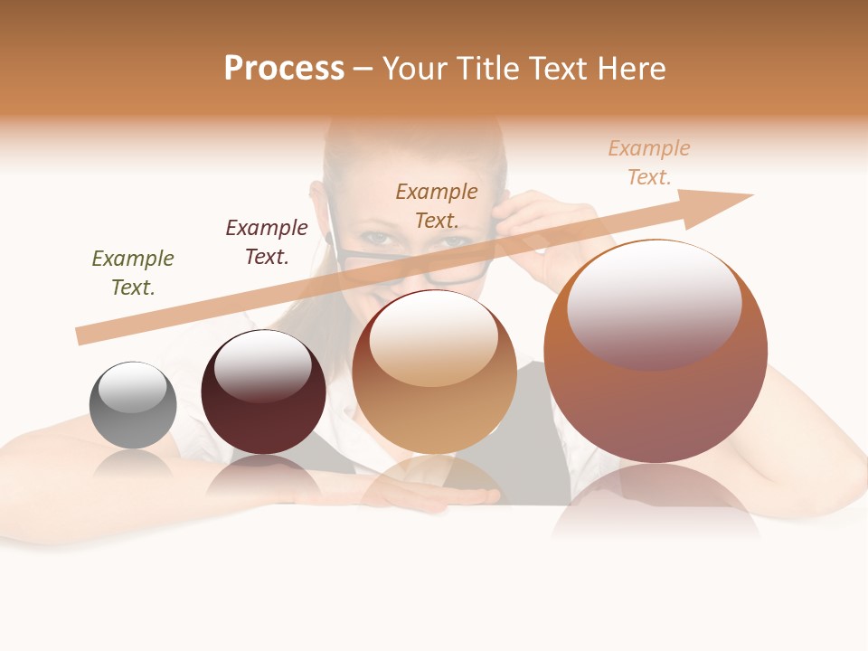 Glasses Businesswoman  PowerPoint Template