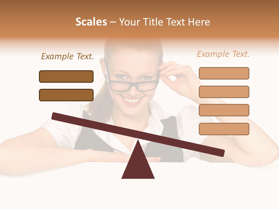 Glasses Businesswoman  PowerPoint Template