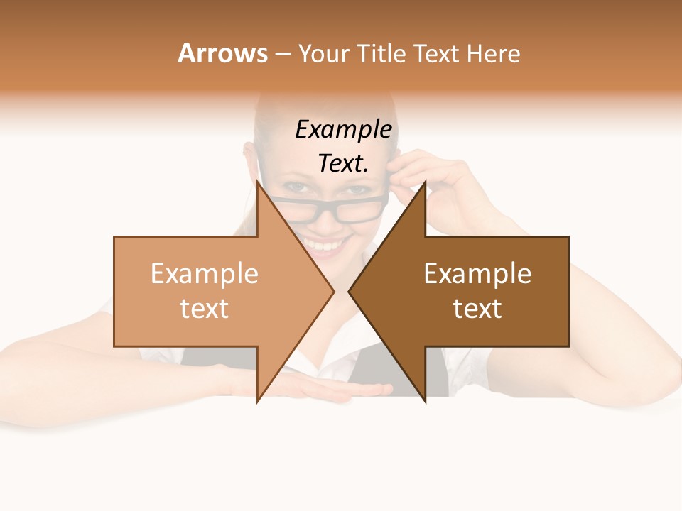 Glasses Businesswoman  PowerPoint Template