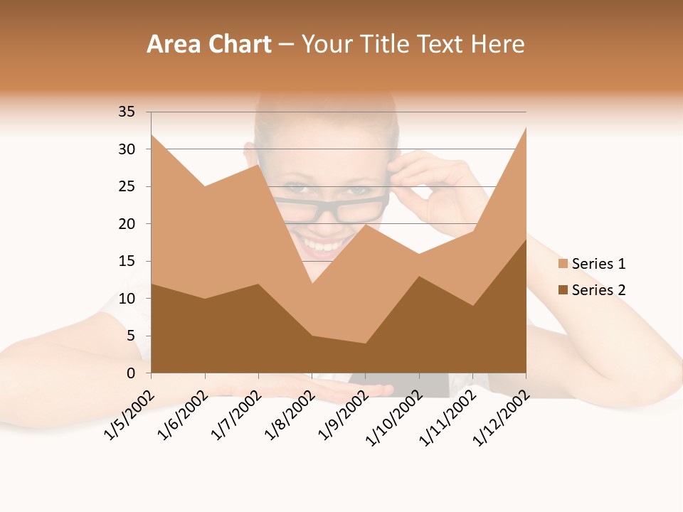 Glasses Businesswoman  PowerPoint Template