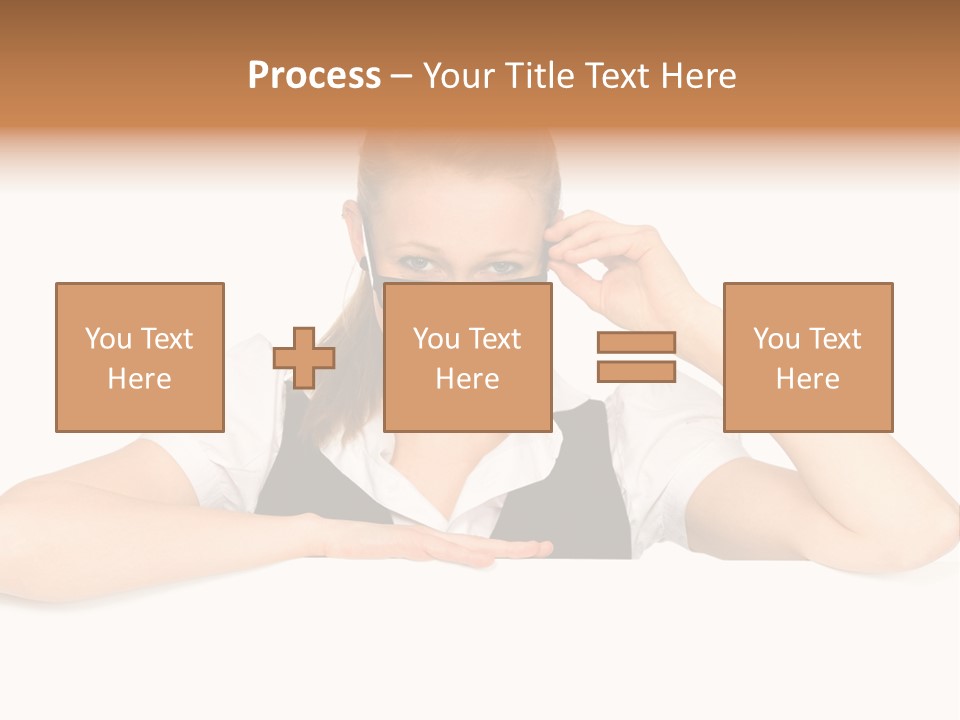 Glasses Businesswoman  PowerPoint Template
