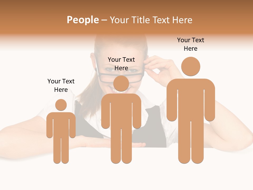 Glasses Businesswoman  PowerPoint Template