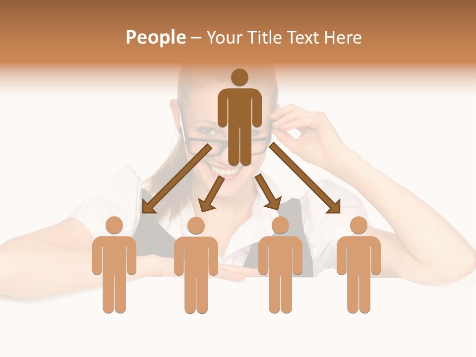 Glasses Businesswoman  PowerPoint Template