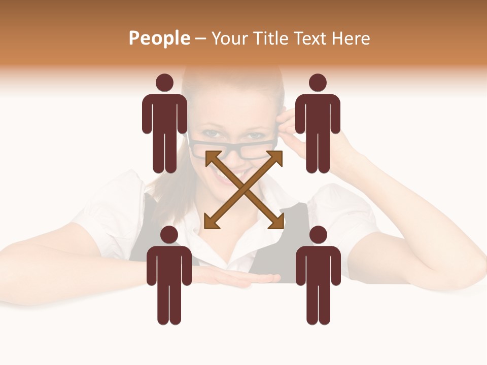 Glasses Businesswoman  PowerPoint Template