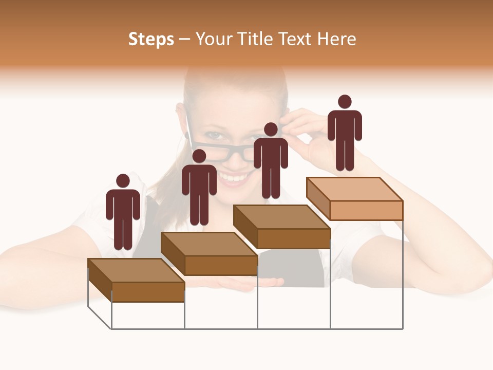 Glasses Businesswoman  PowerPoint Template