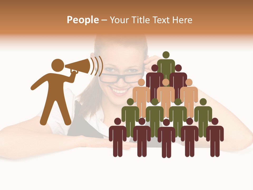 Glasses Businesswoman  PowerPoint Template