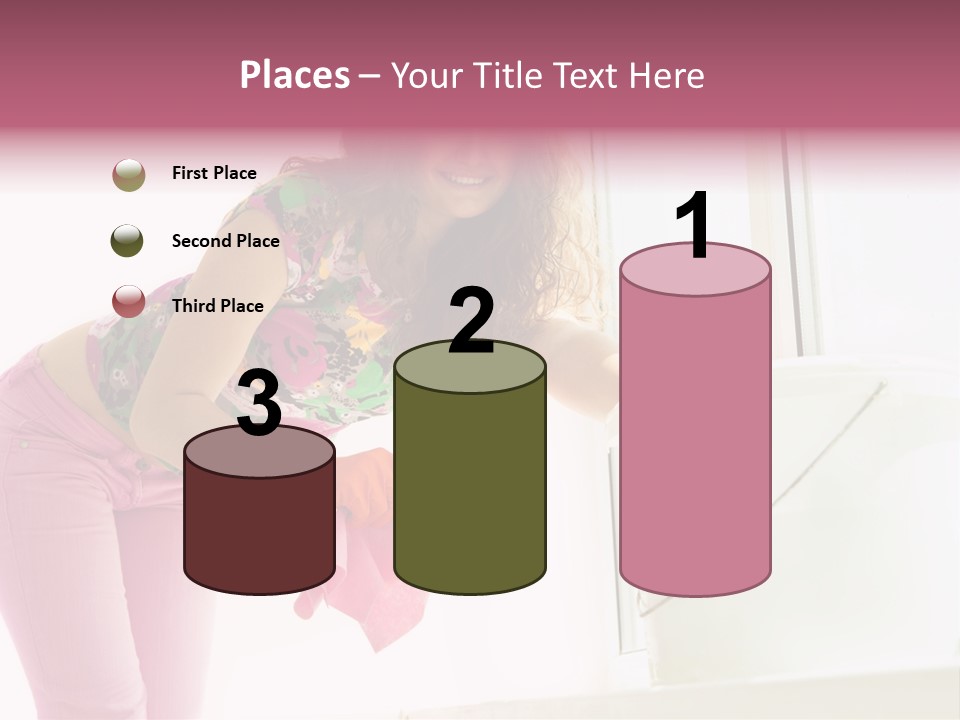 Smiling Woman Lady PowerPoint Template