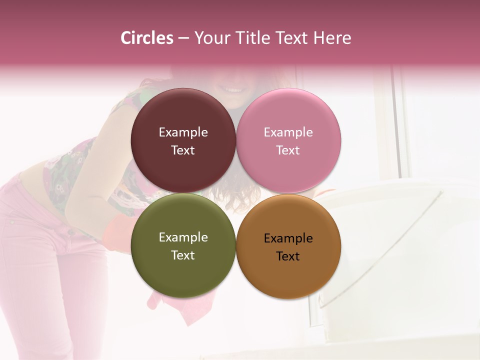 Smiling Woman Lady PowerPoint Template