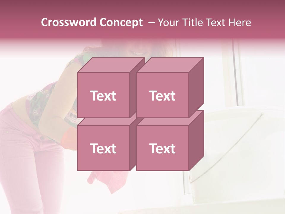 Smiling Woman Lady PowerPoint Template