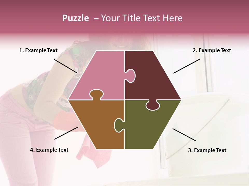 Smiling Woman Lady PowerPoint Template