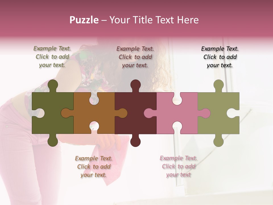 Smiling Woman Lady PowerPoint Template