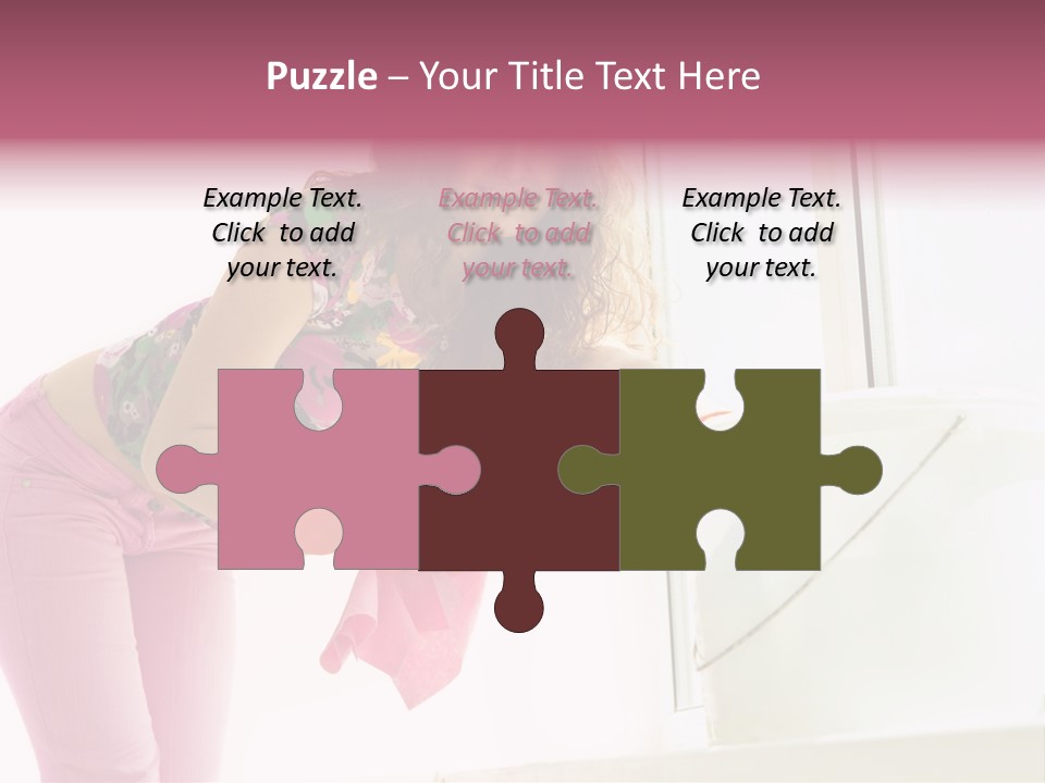 Smiling Woman Lady PowerPoint Template