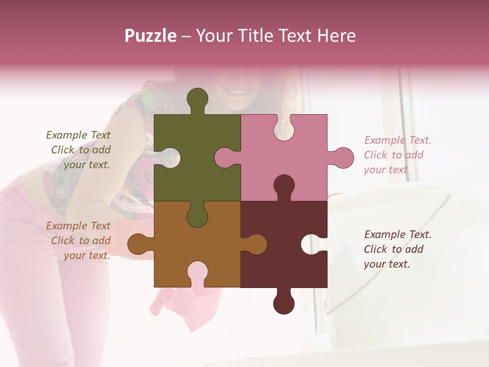 Smiling Woman Lady PowerPoint Template