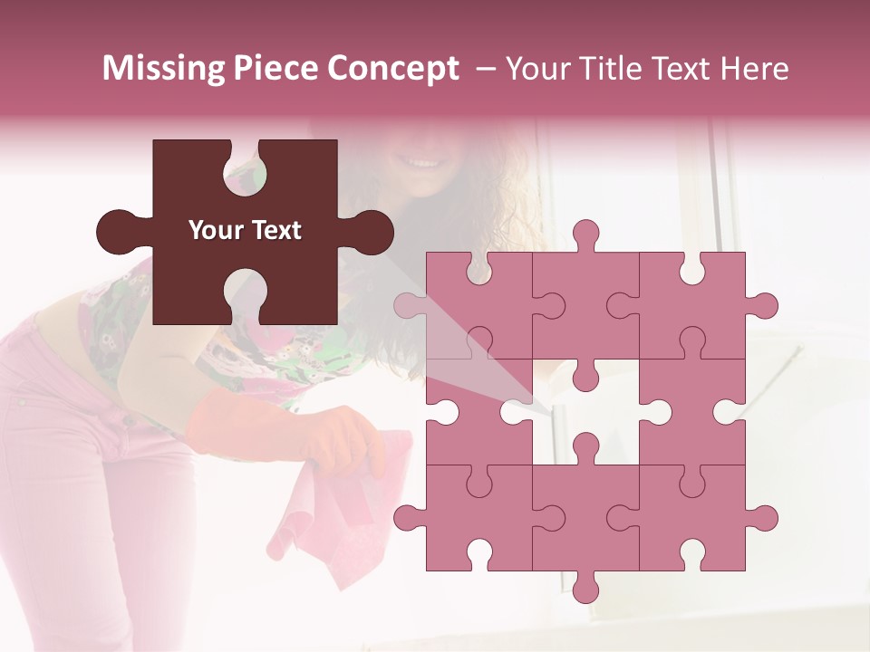 Smiling Woman Lady PowerPoint Template