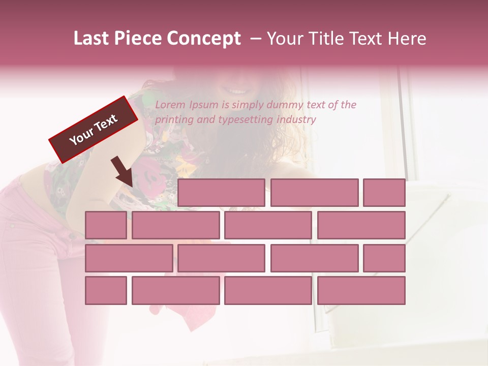 Smiling Woman Lady PowerPoint Template