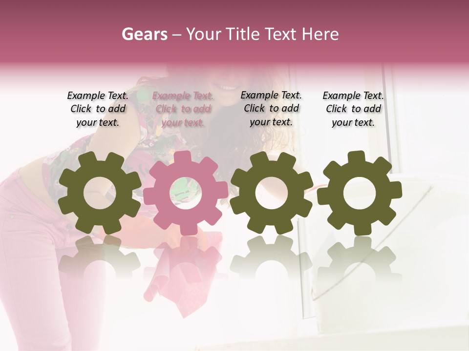 Smiling Woman Lady PowerPoint Template