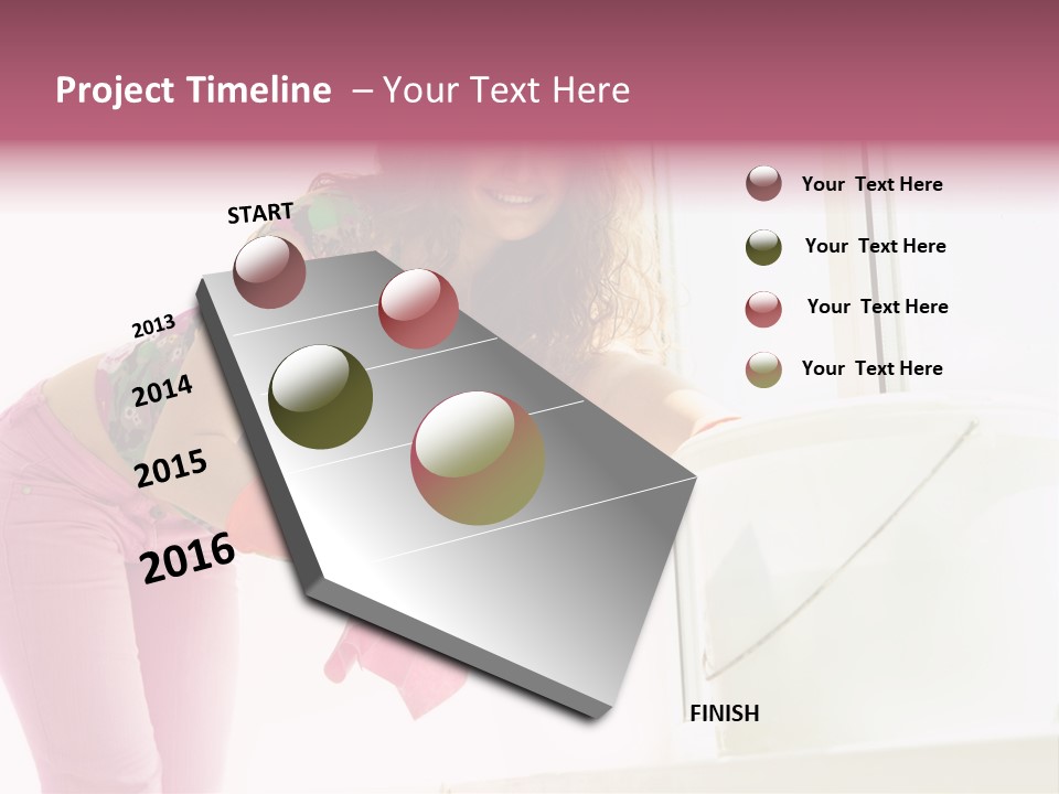 Smiling Woman Lady PowerPoint Template