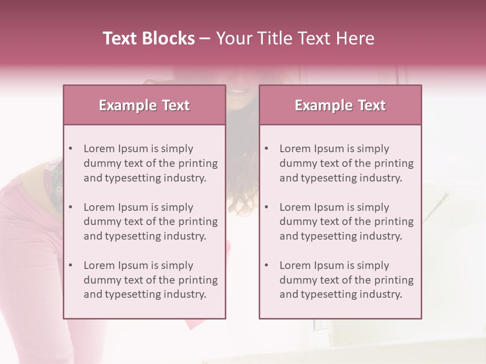 Smiling Woman Lady PowerPoint Template
