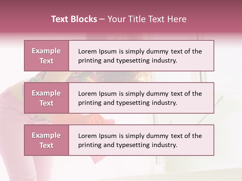 Smiling Woman Lady PowerPoint Template