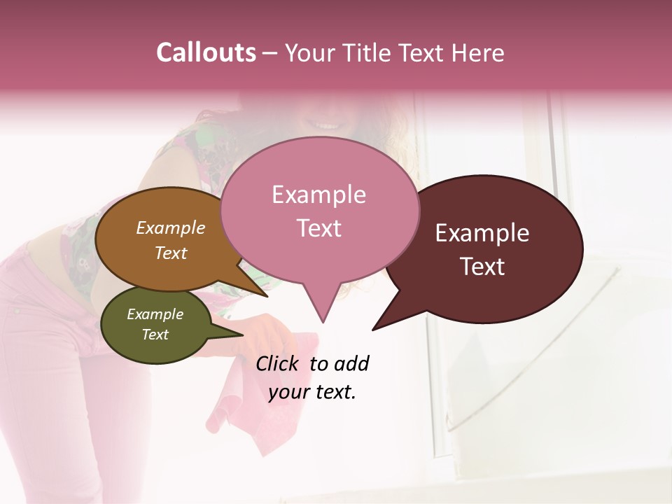 Smiling Woman Lady PowerPoint Template