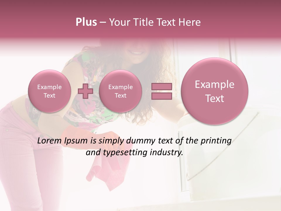 Smiling Woman Lady PowerPoint Template