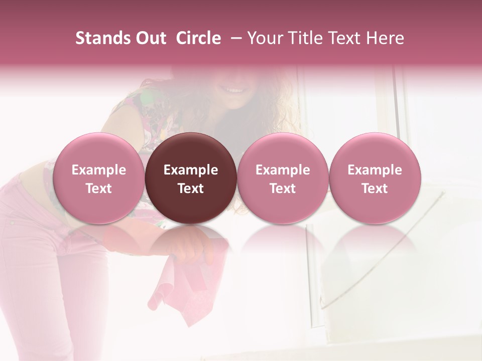 Smiling Woman Lady PowerPoint Template
