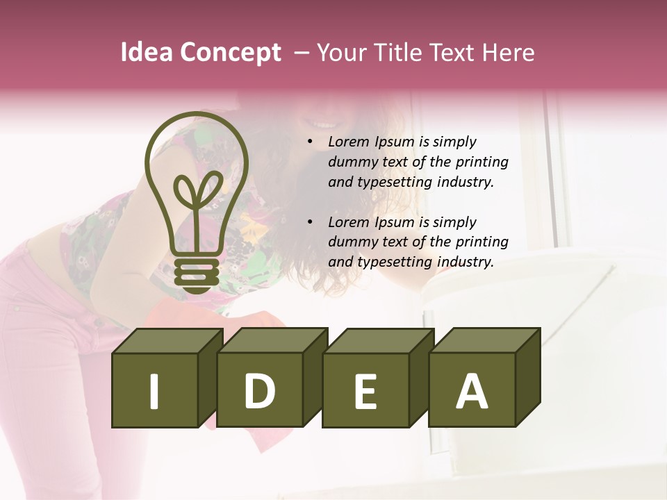 Smiling Woman Lady PowerPoint Template