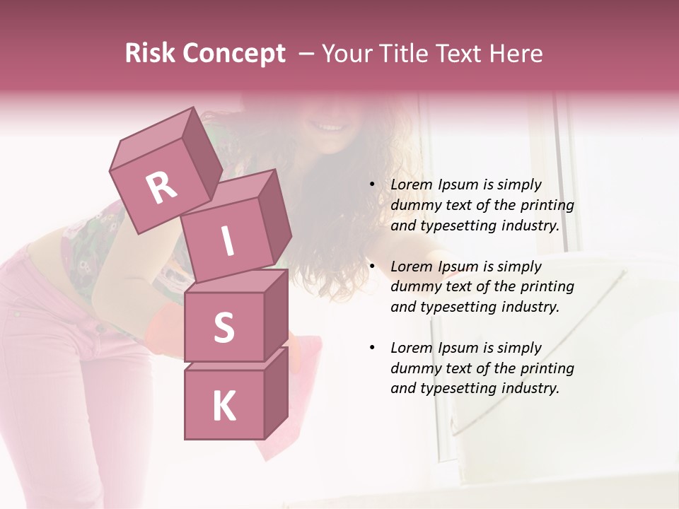 Smiling Woman Lady PowerPoint Template