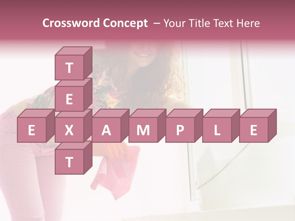 Smiling Woman Lady PowerPoint Template