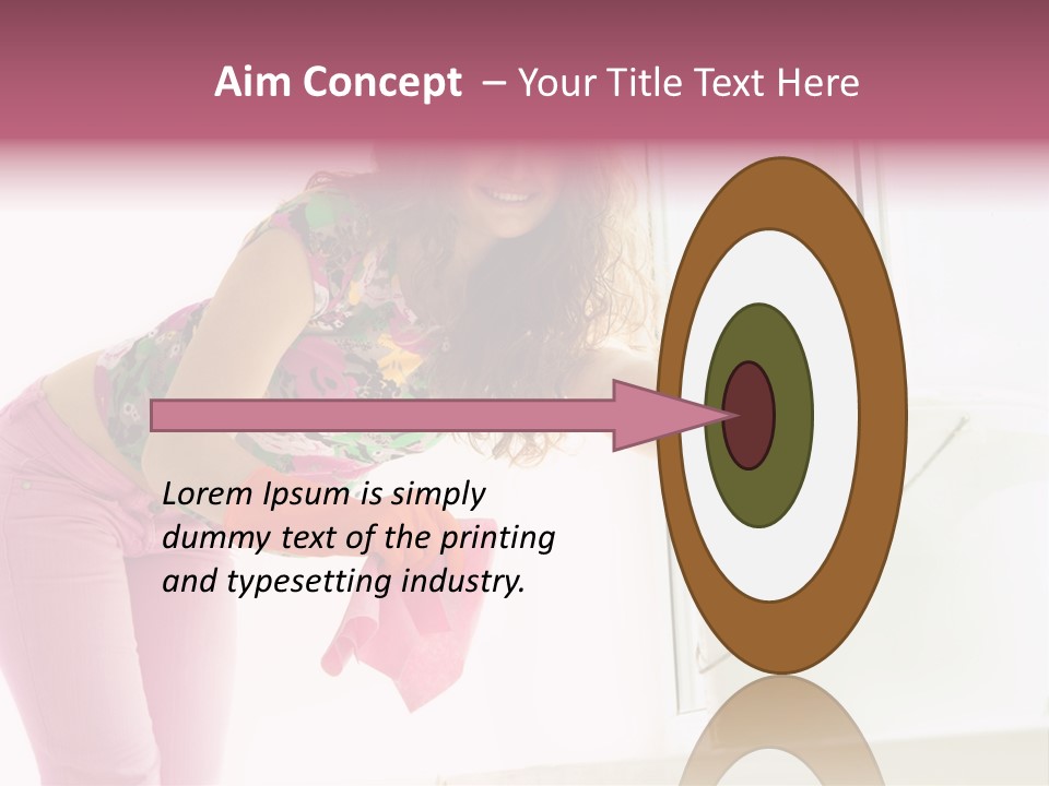 Smiling Woman Lady PowerPoint Template