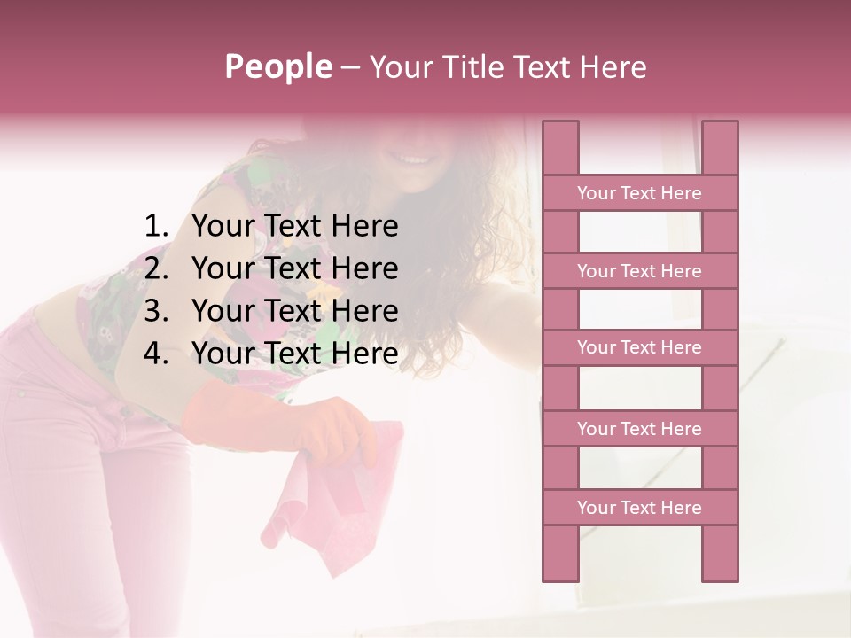 Smiling Woman Lady PowerPoint Template