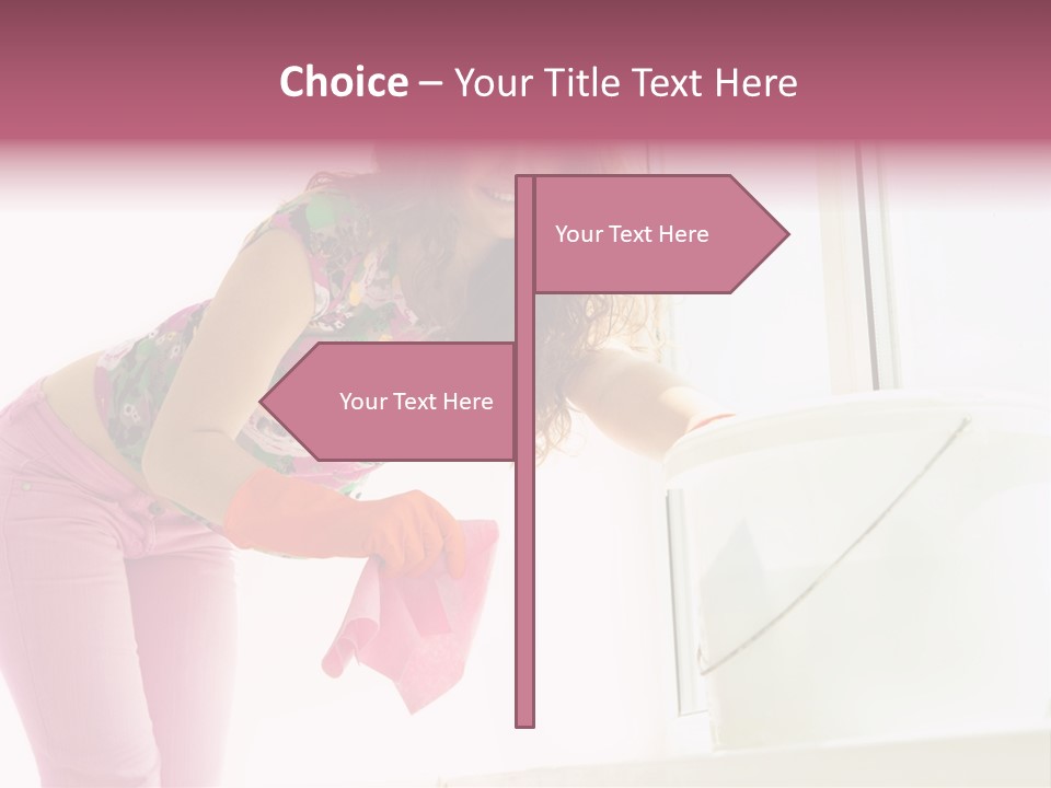 Smiling Woman Lady PowerPoint Template