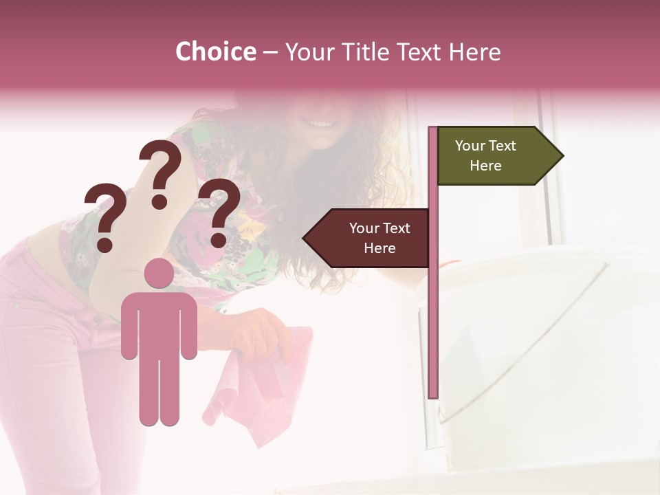 Smiling Woman Lady PowerPoint Template