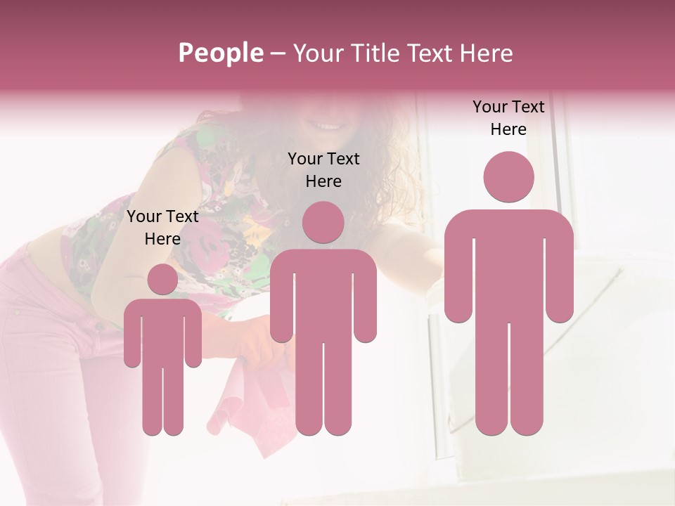 Smiling Woman Lady PowerPoint Template