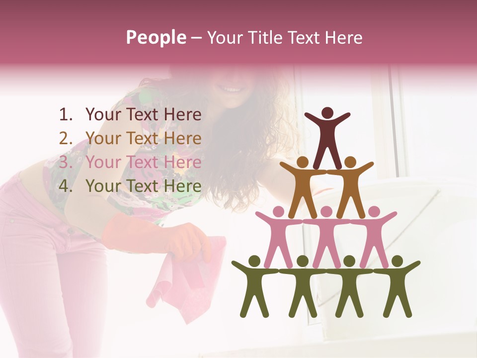 Smiling Woman Lady PowerPoint Template