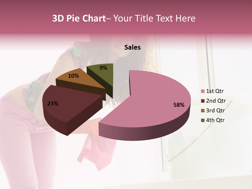 Smiling Woman Lady PowerPoint Template
