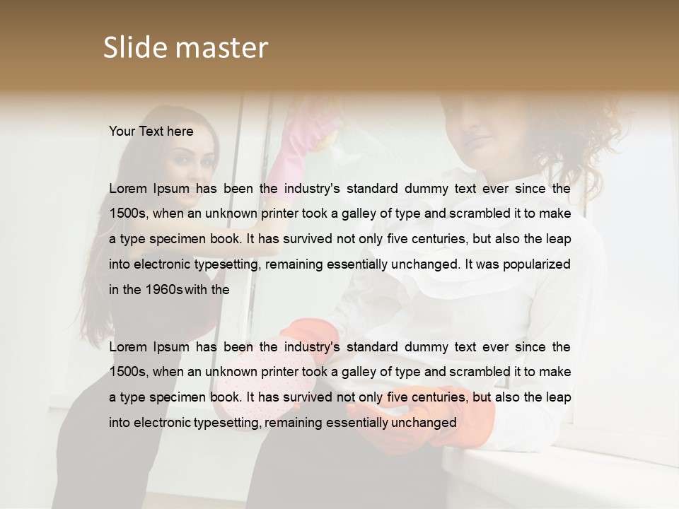 Glass Home Housekeeper PowerPoint Template