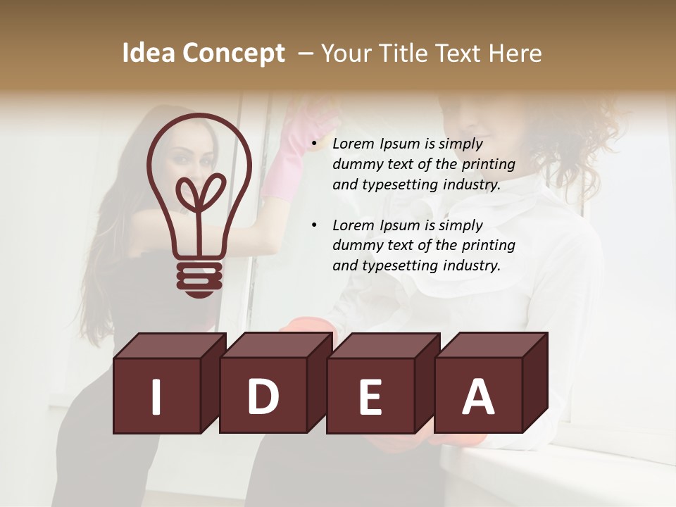 Glass Home Housekeeper PowerPoint Template