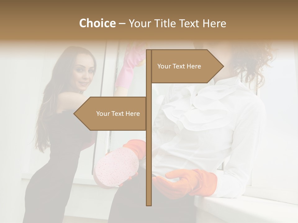 Glass Home Housekeeper PowerPoint Template