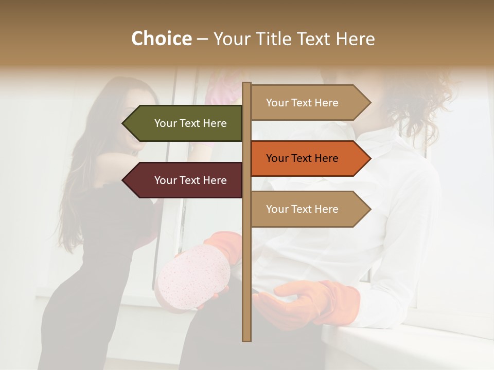 Glass Home Housekeeper PowerPoint Template