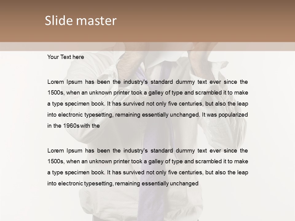 Blank Unkempt Man PowerPoint Template