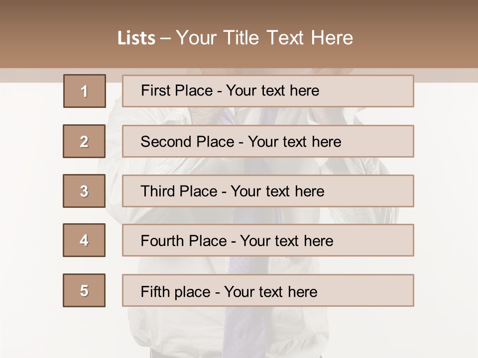 Blank Unkempt Man PowerPoint Template