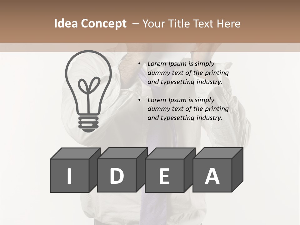 Blank Unkempt Man PowerPoint Template