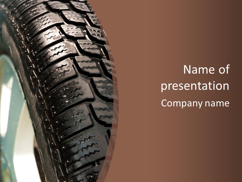 Pattern Wheel Tire PowerPoint Template