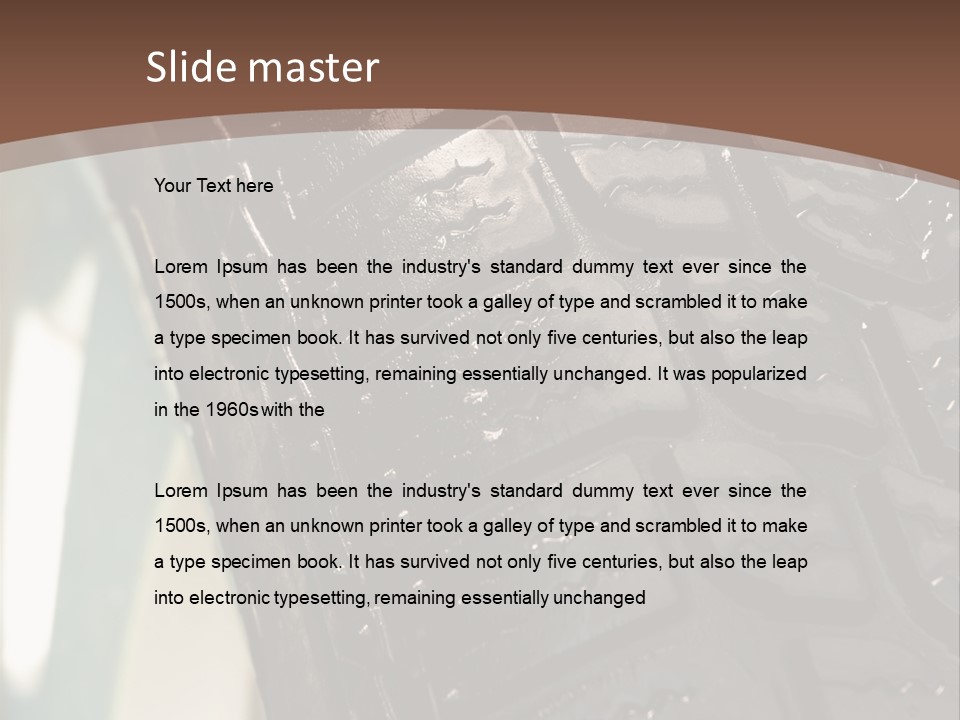Pattern Wheel Tire PowerPoint Template