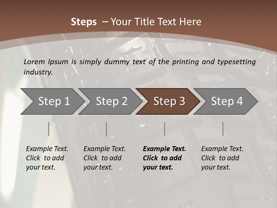 Pattern Wheel Tire PowerPoint Template