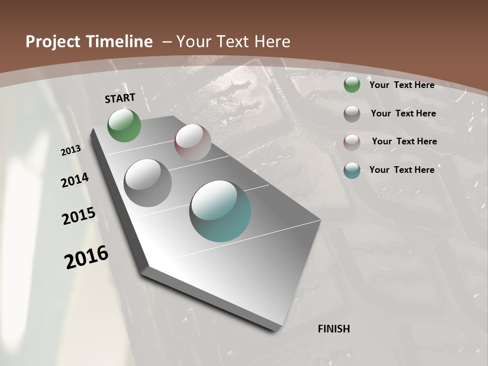 Pattern Wheel Tire PowerPoint Template