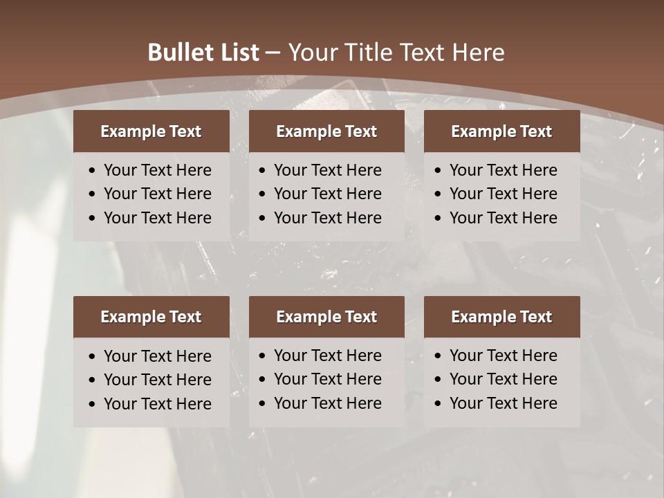 Pattern Wheel Tire PowerPoint Template