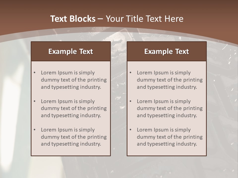 Pattern Wheel Tire PowerPoint Template